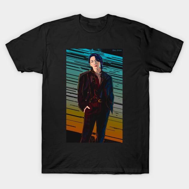 Rockstar Jungkook T-Shirt by Elsa-draws